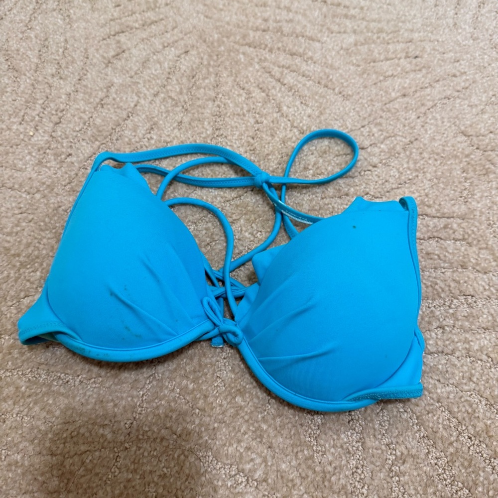 Victoria's Secret Turquoise Strappy Push-Up Bikini Top